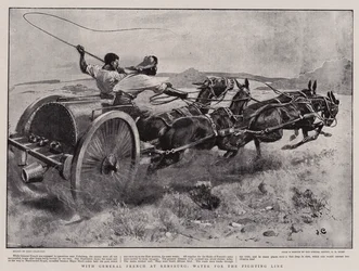 Mit General French in Rensburg, Wasser für die Kampflinie